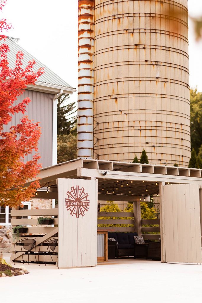 Wisconsin fall wedding venue exterior