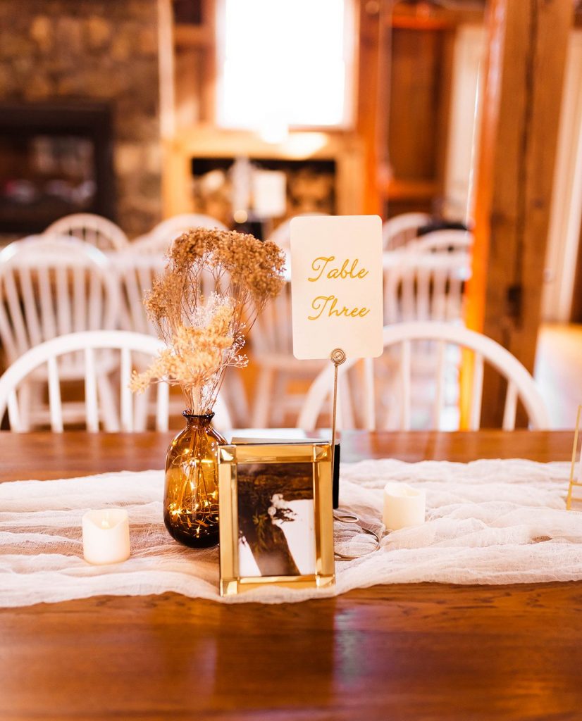 Wisconsin fall wedding table decor