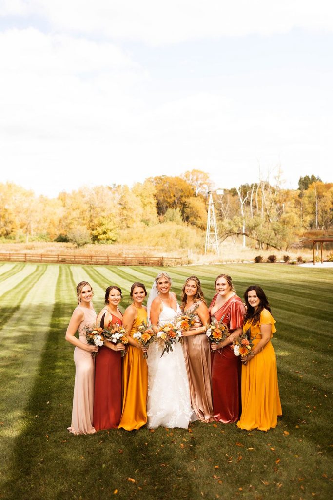 Boho wedding bridesmaid dress inspo