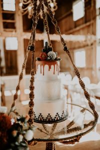 Western boho wedding cake