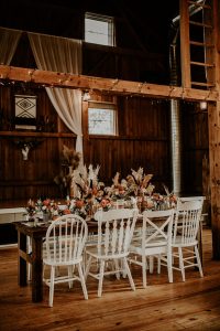 Western boho wedding table decor