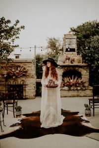 Western boho wedding dress